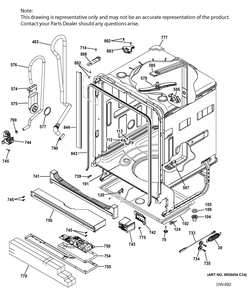 Part Location Diagram of WG04F04517 GE CABLE Assembly PULLEY