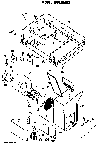 Blower Diagram and Parts List for JP672B9K2  General Electric Cooktop