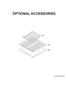Optional Accessories Diagram and Parts List for C2Y366P5T1G2  General Electric Range