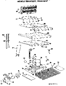 Unit Diagram and Parts List for TBXW19ZPCRWH  General Electric Refrigerator