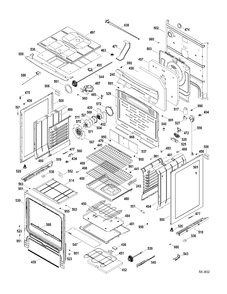 BODY PARTS Diagram and Parts List for PCB969DR1WW  General Electric Range