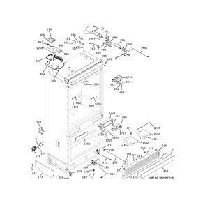 Case Parts 2 Diagram and Parts List for CIC36RP2VDS1  General Electric Refrigerator