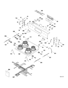 CONTROLS & COOKTOP Diagram and Parts List for MCB757WK4WW  General Electric Range