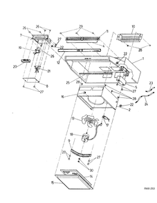 RANGE HOOD Diagram and Parts List for 19258  General Electric Range
