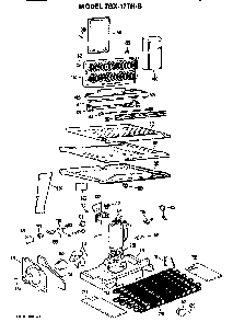 Unit Parts Diagram and Parts List for TBX17THB  General Electric Refrigerator