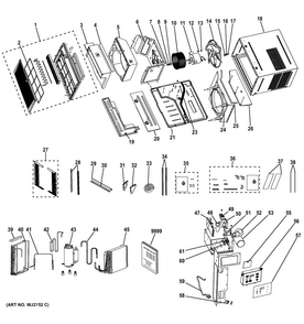 Part Location Diagram of WJ43X21200 GE ACCORDIAN PANEL SEAL