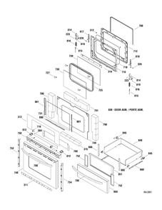 Part Location Diagram of WB7M2866 GE END SUPPORT