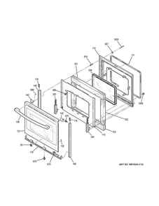 Door Diagram and Parts List for JB700SJ2SS  General Electric Range