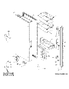 Fresh food door - lh Diagram and Parts List for CWE23SP3MFD1  General Electric Refrigerator