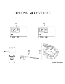 Optional Accessories Diagram and Parts List for AZ45E15EACW2  General Electric Air Conditioner
