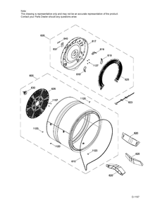 DRUM ASM Diagram and Parts List for GMMP280ED6WS  General Electric Dryer
