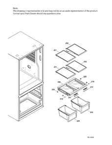 FF SHELVES Diagram and Parts List for PDE21KGKAKWW  General Electric Refrigerator