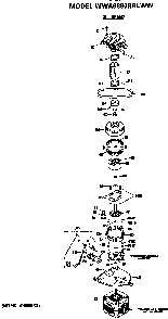 2 Speed Motor Diagram and Parts List for WWA9890RBLWW  General Electric Washer