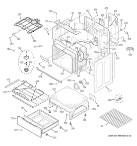 Body Parts Diagram and Parts List for JB750EJ1ES  General Electric Range