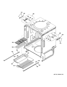 Part Location Diagram of WD28X34139 GE THIRD RACK BASKET WIREFORM
