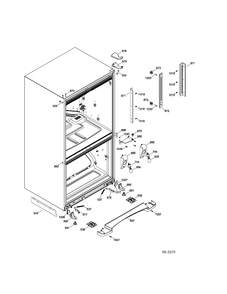 HINGE PARTS Diagram and Parts List for ADRS0MBZGRSS  General Electric Refrigerator