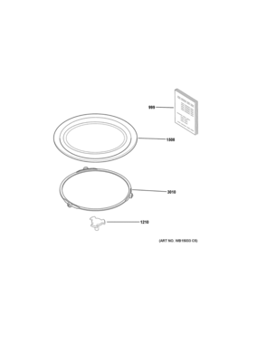 MICROWAVE Diagram and Parts List for JES1072DM1BB  General Electric Microwave