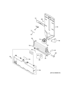Fresh Food Section Diagram and Parts List for GFE26GGKFBB  General Electric Refrigerator