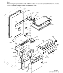 CABINET Diagram and Parts List for ZIC30GNHAII  General Electric Refrigerator