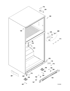 CASE PARTS Diagram and Parts List for GTR22KSWARSS  General Electric Refrigerator