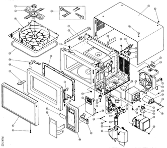 BODY PARTS Diagram and Parts List for GSU0421B  General Electric Microwave