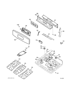 CONTROL PANEL Diagram and Parts List for PCGB910DET1BB  General Electric Range