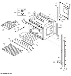 UPPER OVEN Diagram and Parts List for JK3500DF4WW  General Electric Wall Oven