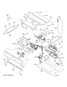 Part Location Diagram of WB56X47977 GE Control Panel-Stainless