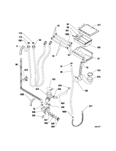 HOSES & TUBES Diagram and Parts List for MCCH6110H0WW  General Electric Washer