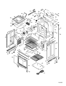 BODY Diagram and Parts List for PCGS910SEF1SS  General Electric Range