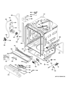 Part Location Diagram of WD22X21034 GE SIDE BLASTER Assembly