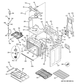 Part Location Diagram of WB34X24382 GE DUCT SIDE Assembly