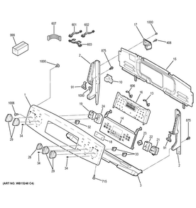 Part Location Diagram of 49-80701 GE Owner's manual
