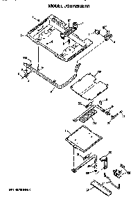 Burner Assembly Diagram and Parts List for JGBP29GEN1  General Electric Range