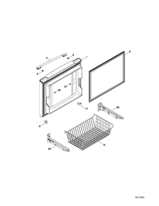 FZ DOOR Diagram and Parts List for GDR23DSEARBS  General Electric Refrigerator