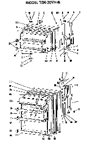 Doors Diagram and Parts List for TBX20VHB  General Electric Refrigerator