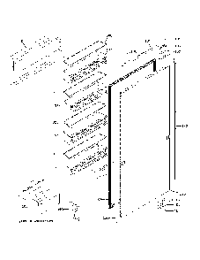 Door Diagram and Parts List for ZIR301NPPBII  General Electric Refrigerator