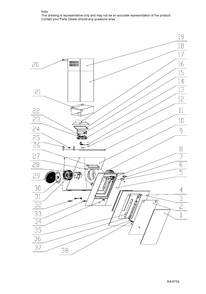 RANGE HOOD Diagram and Parts List for HCH3400ACB  General Electric Range Hood