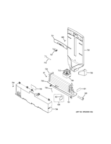 FRESH FOOD SECTION Diagram and Parts List for DFE28JELBDS  General Electric Refrigerator