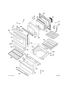 DOOR & DRAWER PARTS Diagram and Parts List for PCGB930SET1SS  General Electric Range
