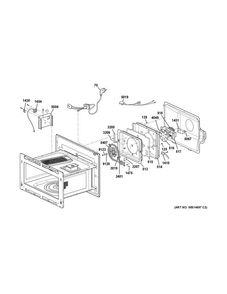 Interior Parts Diagram and Parts List for CSB9120SJ1SS  General Electric Microwave