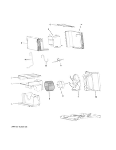 Base Pan & Unit Parts Diagram and Parts List for AHH18DWH1  General Electric Air Conditioner