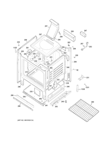 Body Parts Diagram and Parts List for JGBS10DEK1WW  General Electric Range