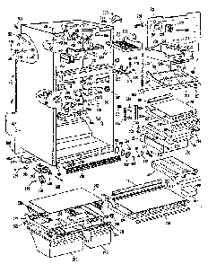 Cabinet Diagram and Parts List for TBX25ZKB  General Electric Refrigerator