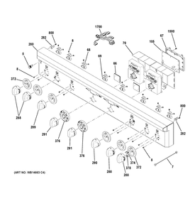 CONTROL PANEL Diagram and Parts List for ZGP484NGR4SS  General Electric Range