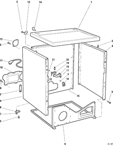 CABINET & TOP GROUP Diagram and Parts List for SUXR453EV0WW  General Electric Dryer
