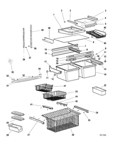 CABINET GROUP Diagram and Parts List for PBA18KBMACC  General Electric Refrigerator