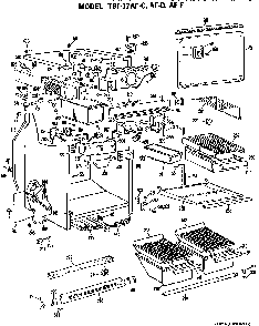 Cabinet Parts Diagram and Parts List for TBF17AFC  General Electric Refrigerator