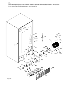 SEALED SYSTEM & MOTHERBOARD Diagram and Parts List for MBR20DTHBRWW  General Electric Refrigerator