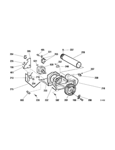 BLOWER & DRIVE Diagram and Parts List for PCVH565EH0GG  General Electric Dryer